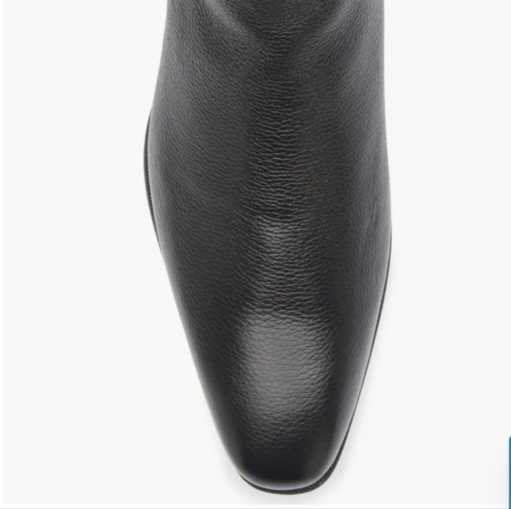 BOSS Men's Black Leather Ankle Boots - Picture 3 of 4